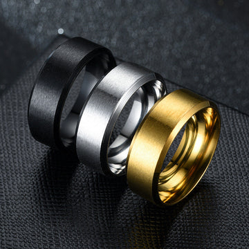 Tarnish-Resistant Gold-Plated Stainless Steel Rings for Men
