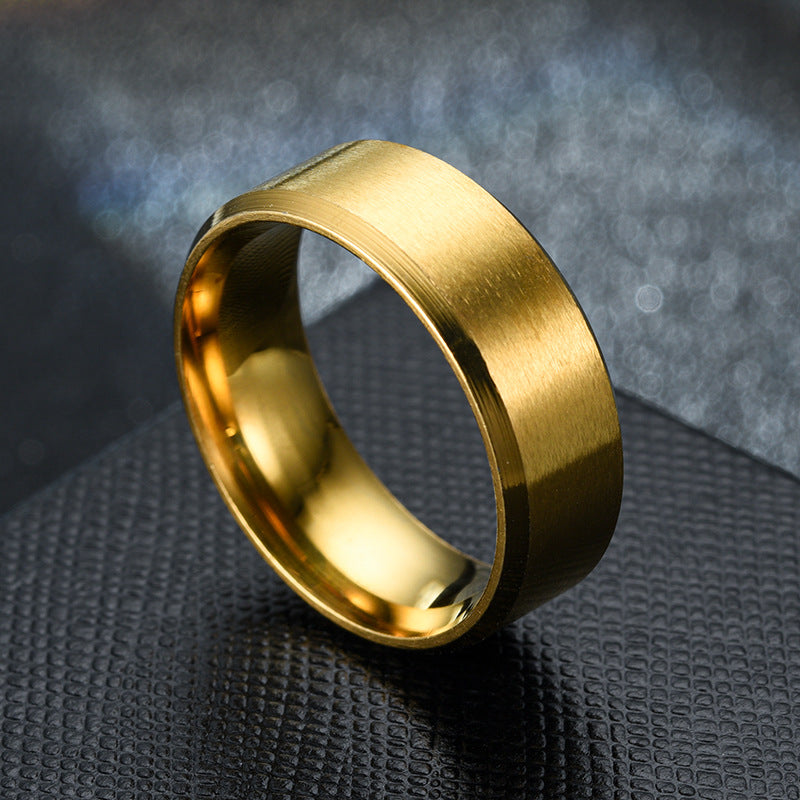 Tarnish-Resistant Gold-Plated Stainless Steel Rings for Men