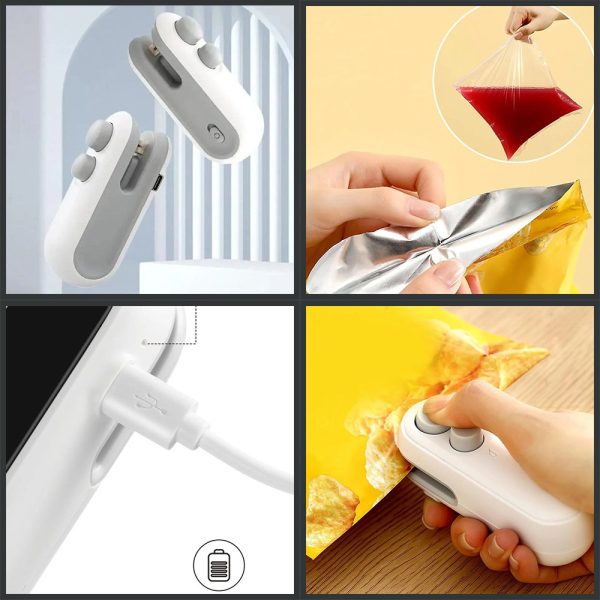 Heat Sealing Machine 2 In 1 Cutting And Sealer Usb Rechargeable