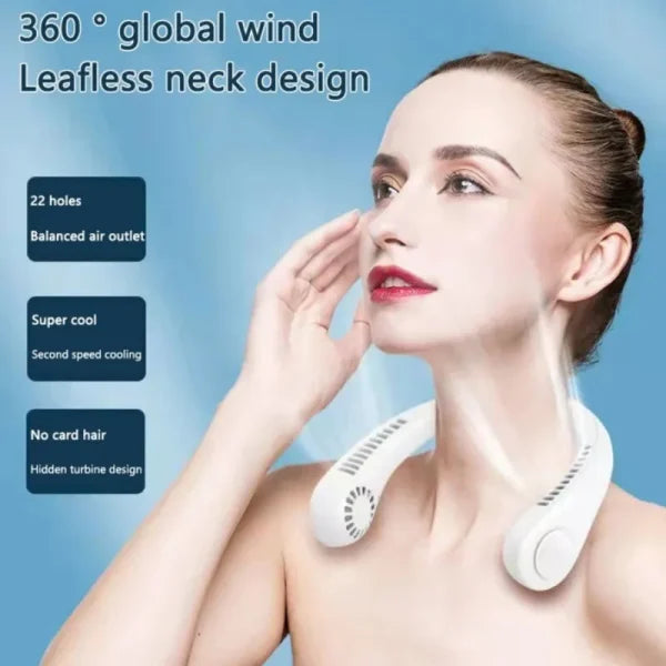 Portable Rechargeable Fan Bladeless Neck Fan