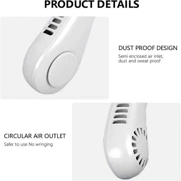 Portable Rechargeable Fan Bladeless Neck Fan